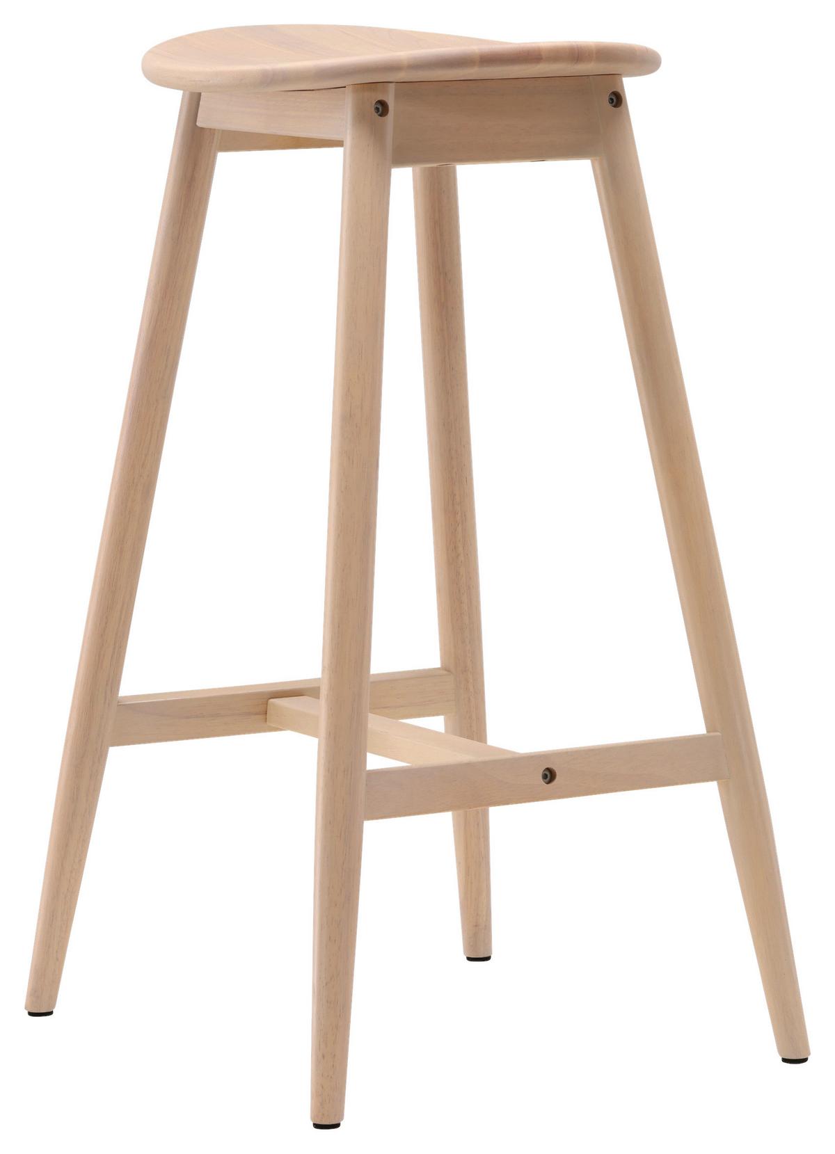 Barhocker Orust - Beige, Design, Holz (43,5/76,5/37cm) - Livetastic