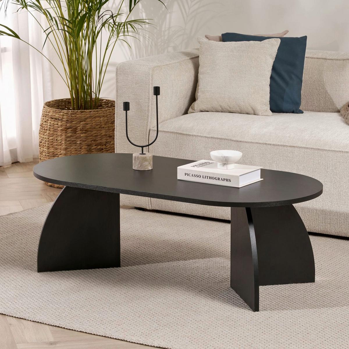 COUCHTISCH Schwarz B: 120cm - Schwarz, MODERN, Holzwerkstoff (120/40/60cm)