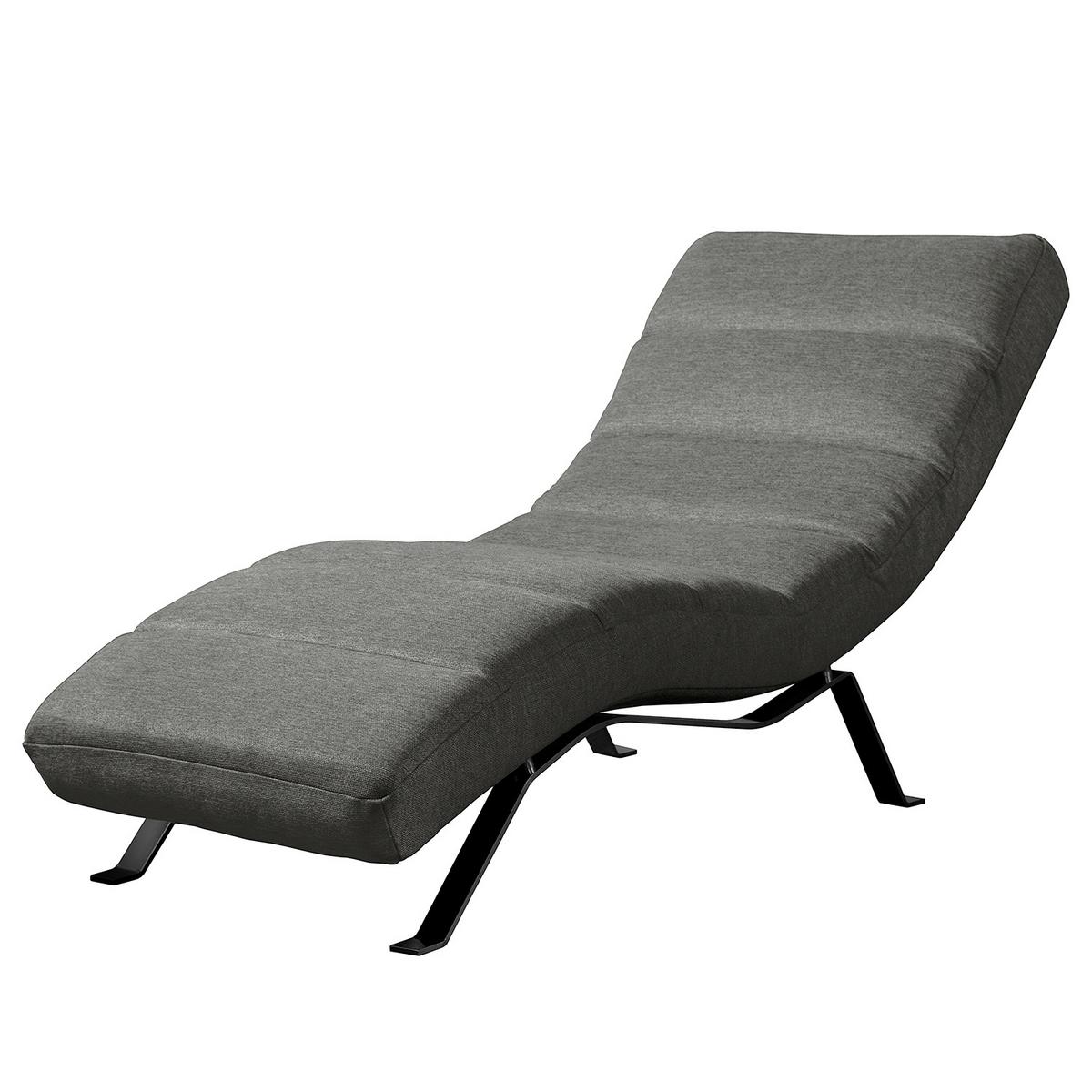 Relaxliege Swing Blick Dunkelgrau B: 65 Cm - Dunkelgrau/Schwarz, Design, Textil (65/65/171cm) - Livetastic