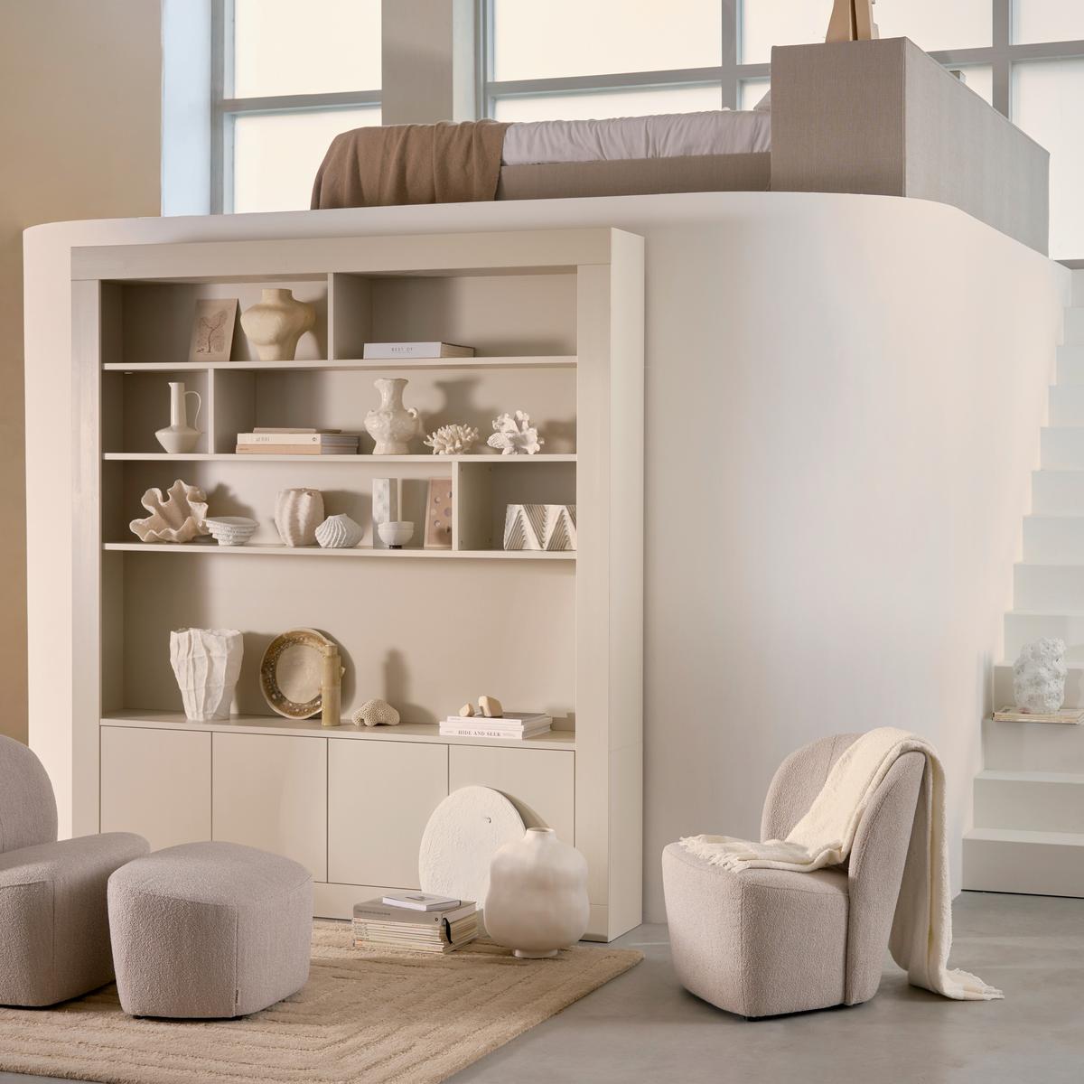 Regal Wallcover Grau B: 210 Cm - Grau, Design, Holz (210/229/31cm) - Livetastic