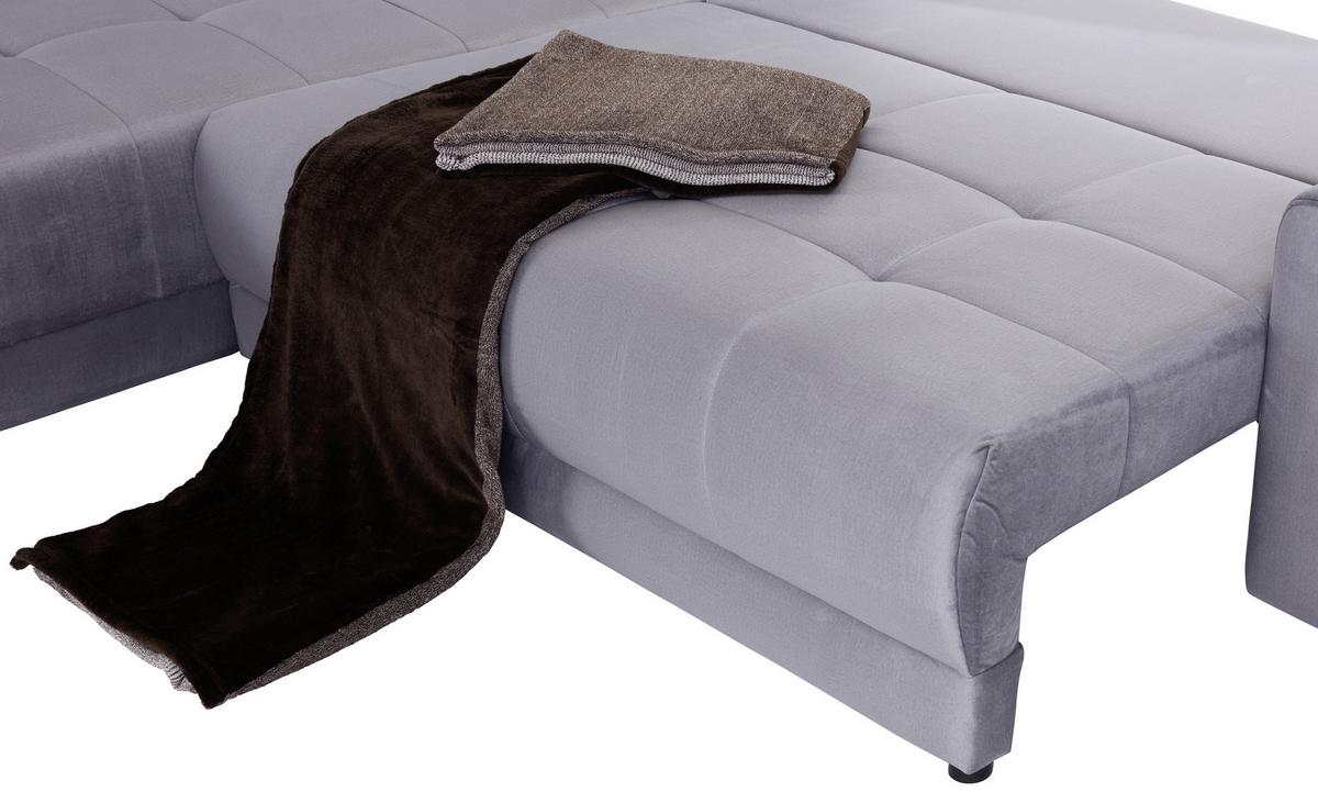 Rohová sedacia súprava Adria, sivá - sivá, Modern, textil (213/308cm) - Luca Bessoni
