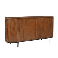 Sideboard Mangoholz/Schwarz B: 170cm - Schwarz/Naturfarben, Design, Holz/Metall (170/80/45cm) - MID.YOU