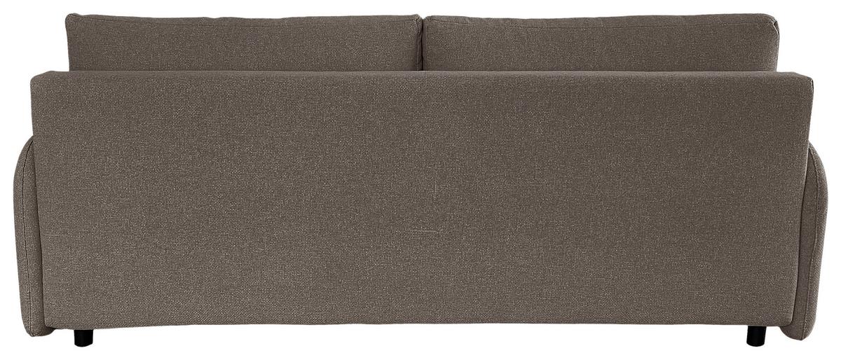 Schlafsofa Mit Bettkasten Vero Taupe B: 206 Cm - Taupe/Schwarz, Design, Textil (206/88/93cm) - MID.YOU