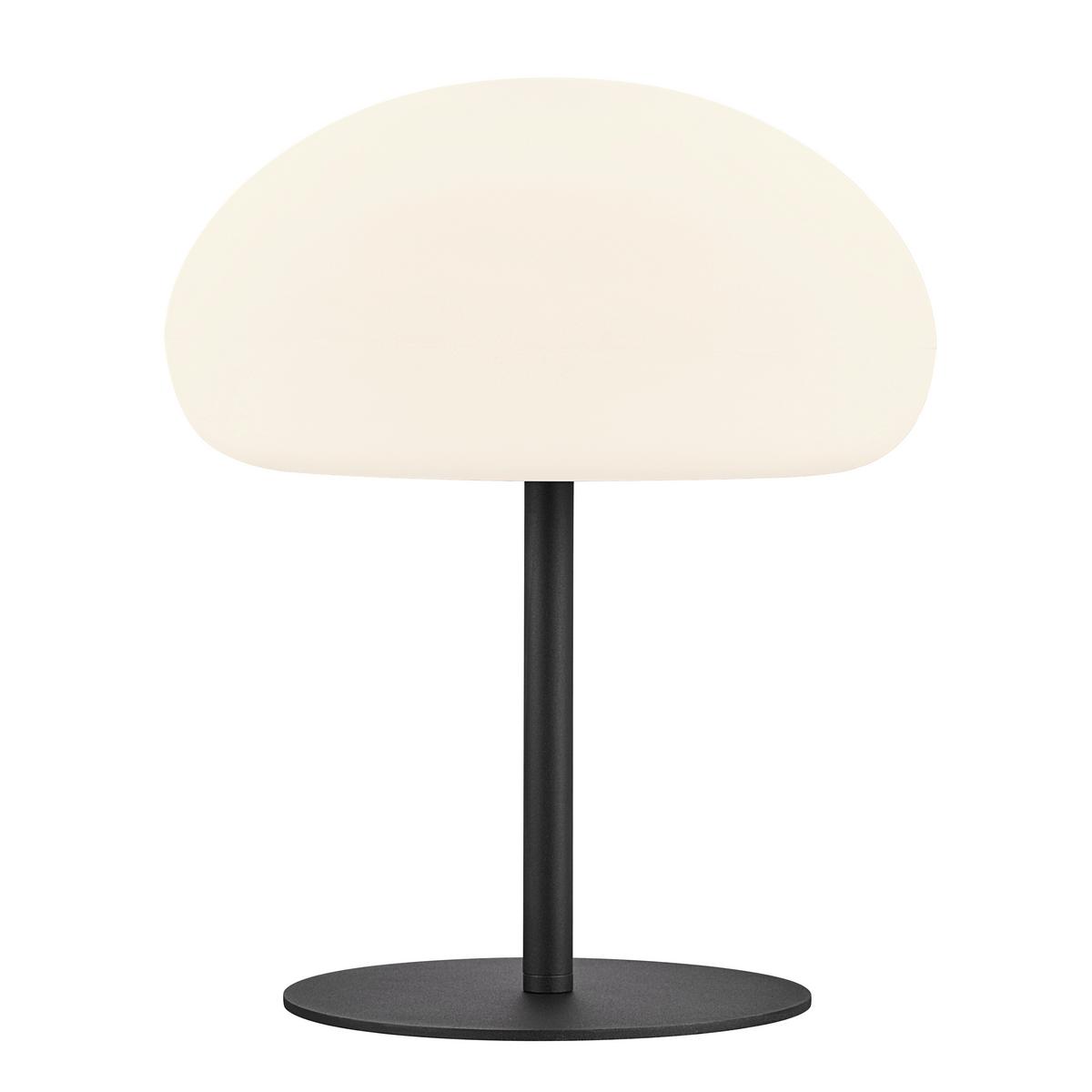 Akku-Tischleuchte Sponge Weiß Schwarz D: 34 cm - Schwarz/Weiß, Design, Kunststoff/Metall (34/40cm) - Nordlux