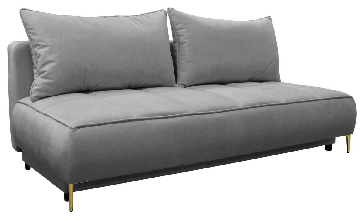 Schlafsofa Zoom Hellgrau B: 200 cm - Goldfarben/Hellgrau, Design, Textil (200/90/97cm) - MID.YOU