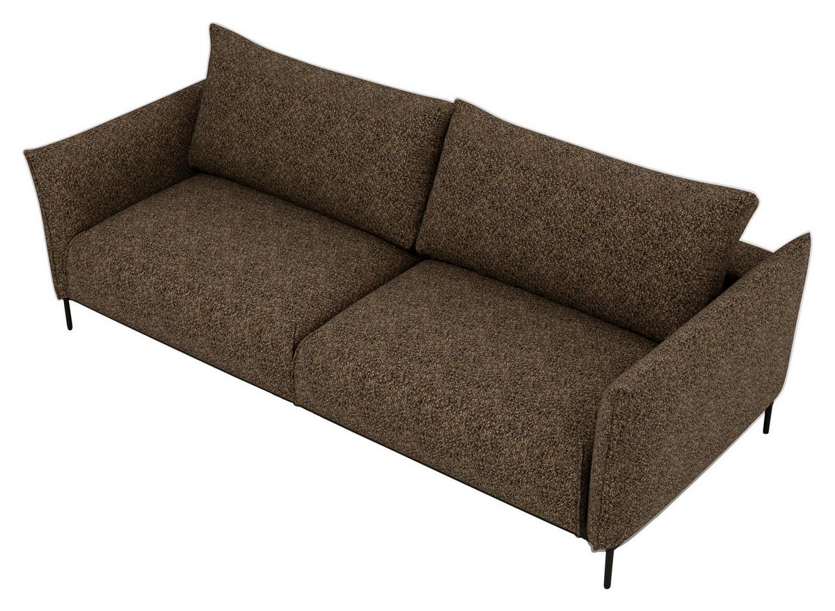 Bueno Braun B: 223 Cm - Schwarz/Braun, Design, Textil (223/96/95cm) - Livetastic