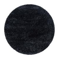 Koberec s vysokým vlasom 200 cm - čierna, Basics, textil (200cm) - Novel