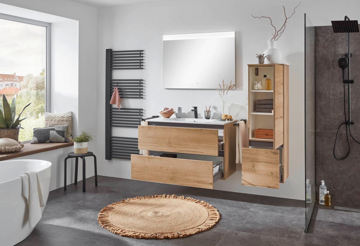 TV-Element Las Vegas Weiß B: 160 cm - Sandfarben/Weiß, MODERN, Holzwerkstoff (160/36/37cm) - Vertico