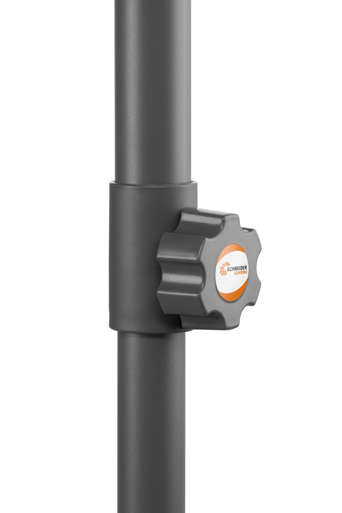 Sonnenschirm Sevilla BxHxT: 140x250x240 cm Rot - Anthrazit/Rot, Basics, Textil/Metall (140/250/240cm) - Schneider