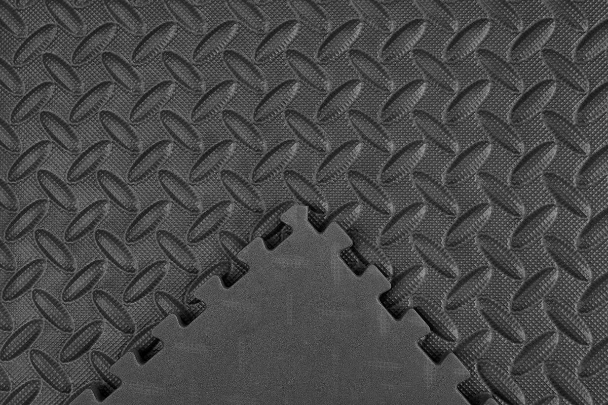 UNTERLAGSMATTE für alle Fußböden - Schwarz, Basics, Kunststoff (40/40/6,5cm)