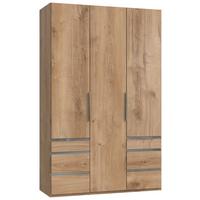 Drehtürenschrank mit Laden, B: 150 cm, Eiche Dekor - Eichefarben, MODERN, Holzwerkstoff (150/236/58cm) - MID.YOU