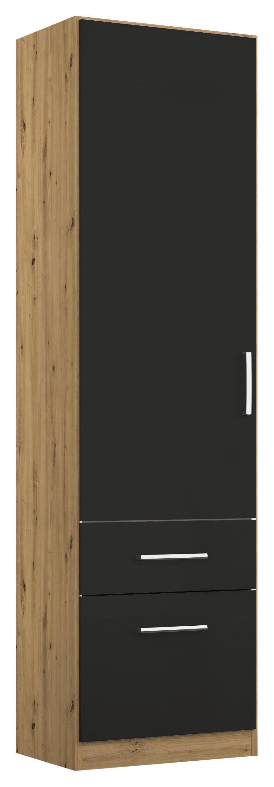Drehtürenschrank Berlin Eiche Artisan;grau B: 47 cm - Eiche Artisan/Grau, MODERN, Holzwerkstoff (47/210/54cm) - Rauch Möbel