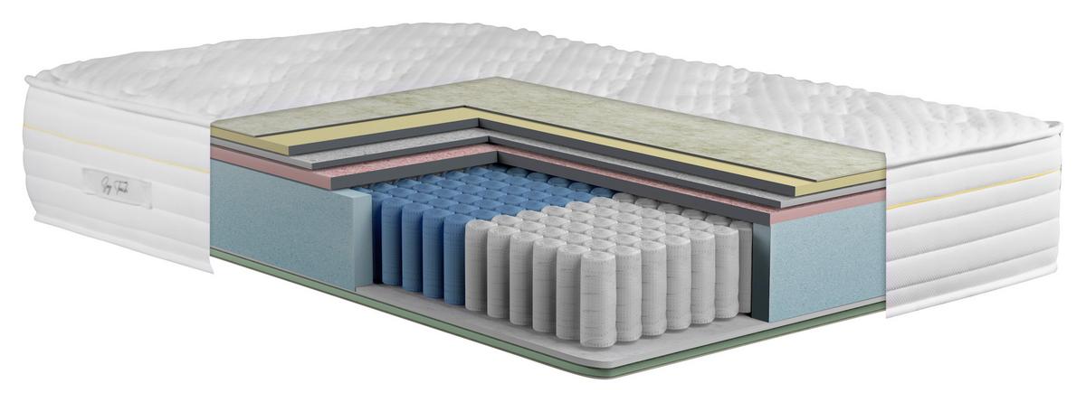 TASCHENFEDERKERNMATRATZE Soy Touch 180x200cm fest - Weiß, Basics, Textil (180/200cm) - Livetastic