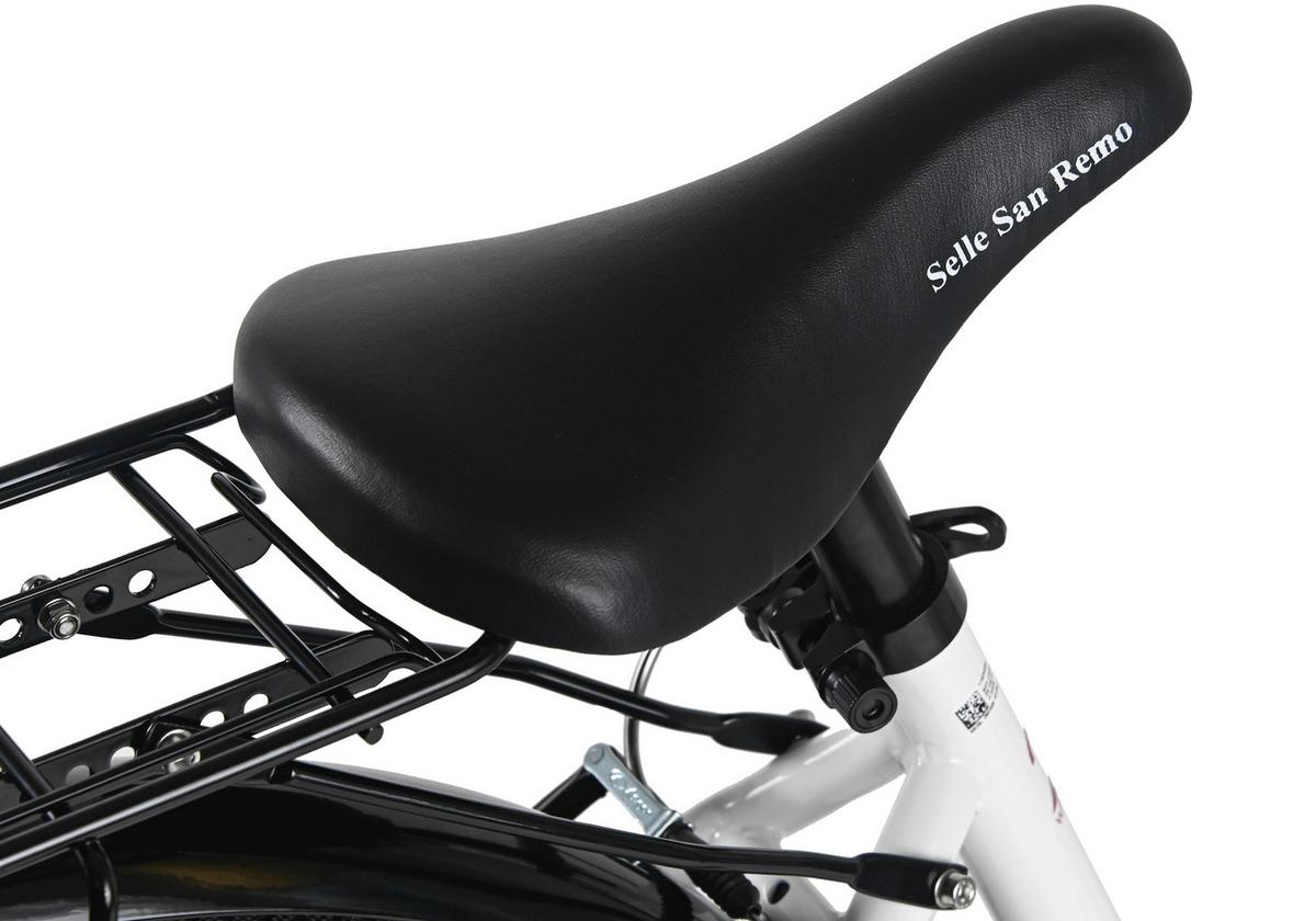 Kinderfahrrad Dacapo Cindy 24 Zoll, Rh 32cm - Weiß, Basics, Metall (25/140/60cm)