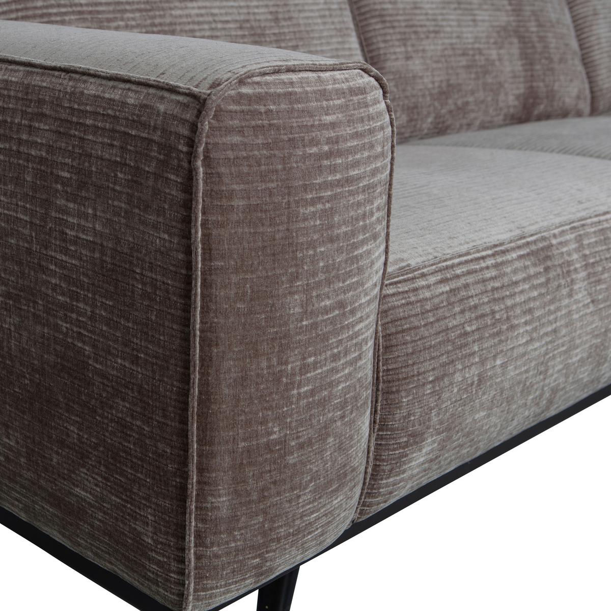 ECKSOFA Statement Taupe S: 274x210cm - Taupe/Schwarz, Design, Textil (274/210cm) - Livetastic
