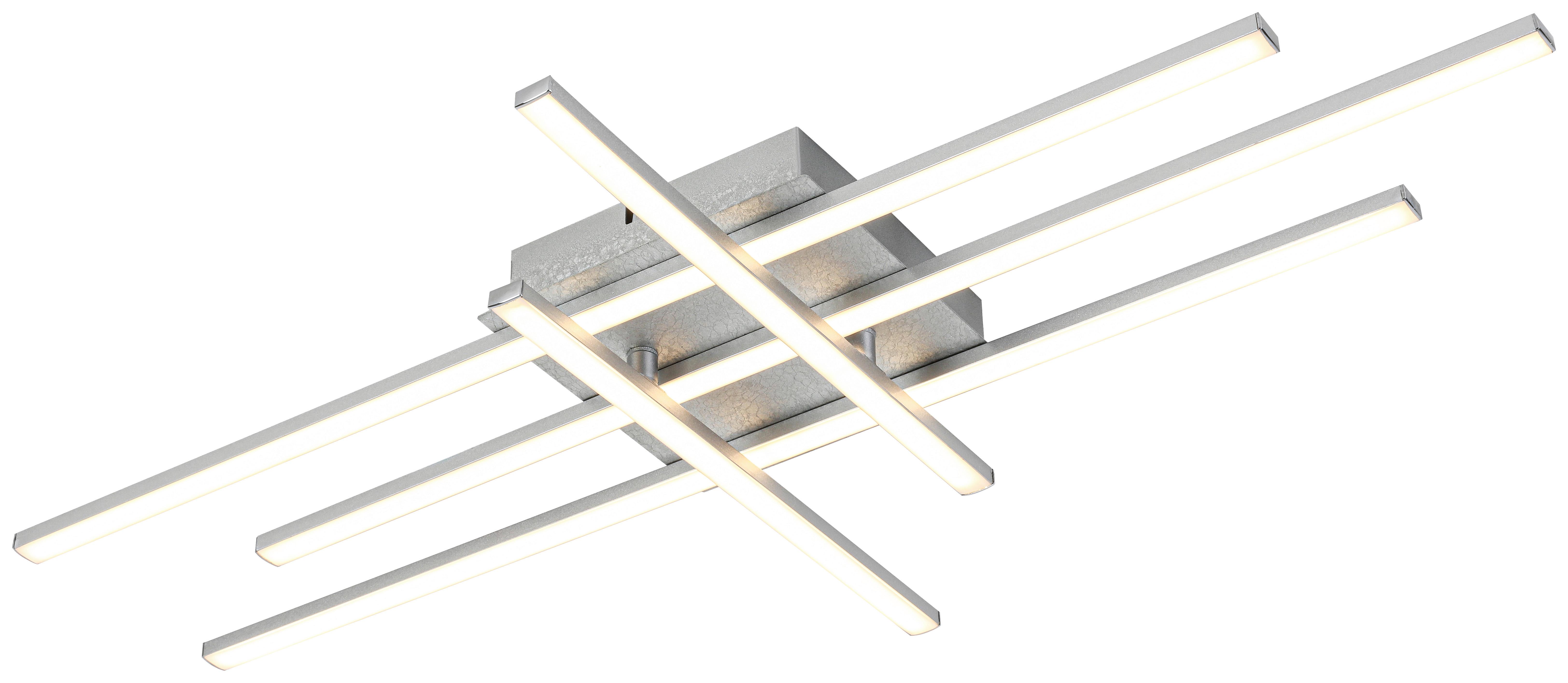 LED-Deckenleuchte Cindy - Silberfarben, Basics, Kunststoff/Metall (40/69/6,5cm) - Luca Bessoni