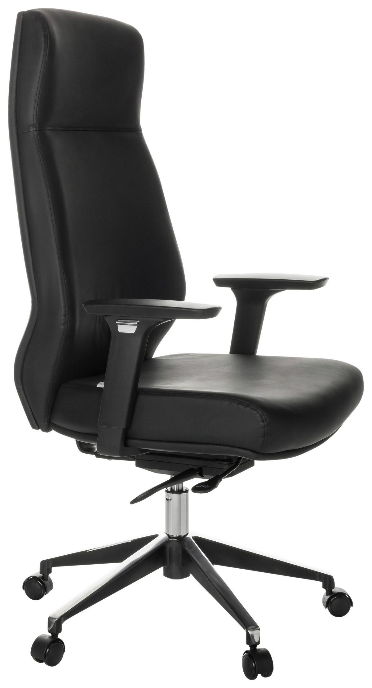 Chefsessel Vitoro Eco - Schwarz, Basics, Leder/Kunststoff (68/123-130/68cm) - MID.YOU