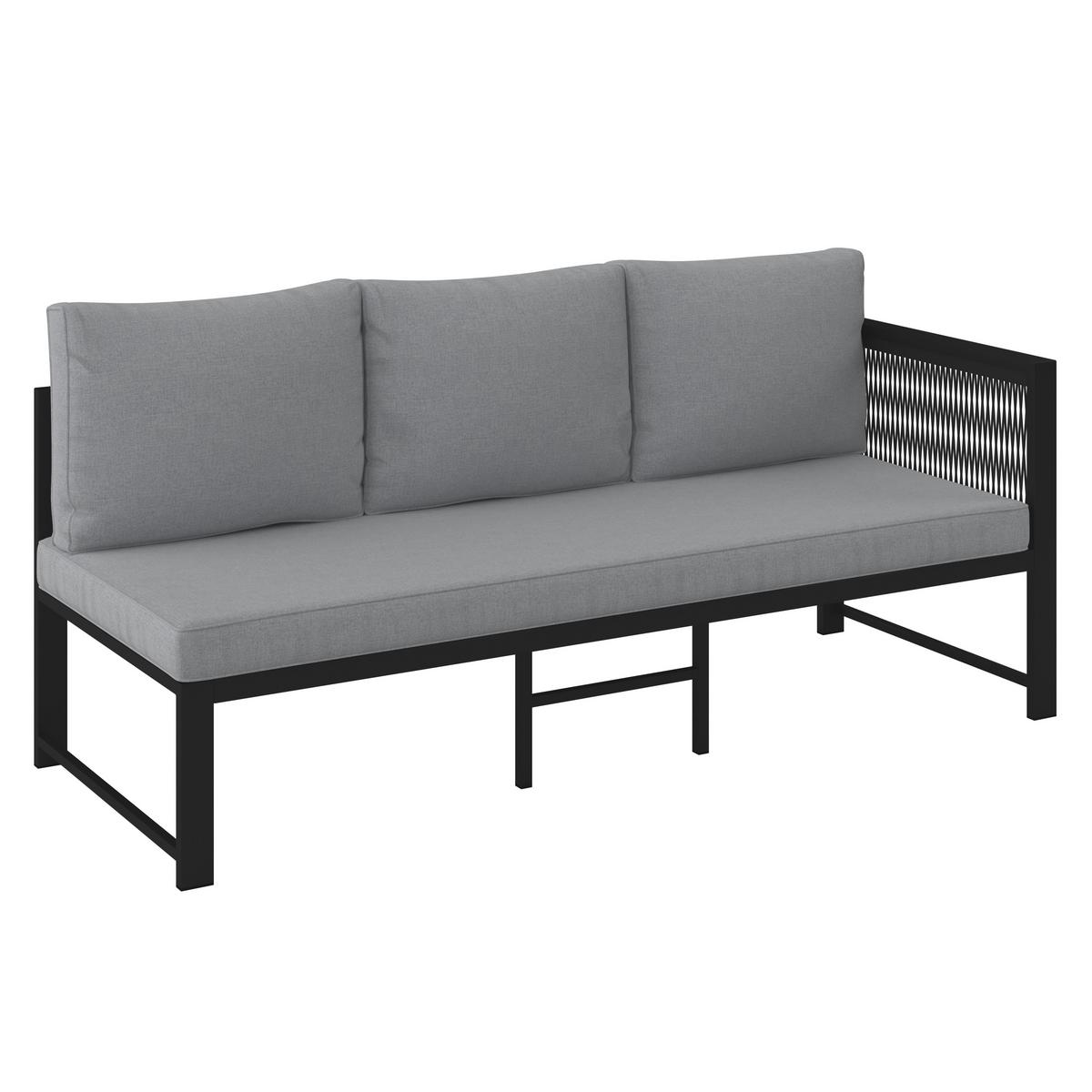 Záhradná sedacia súprava PERGOLINA - sivá/svetlosivá, Modern, kov/textil (194/245cm) - Bessagi Garden