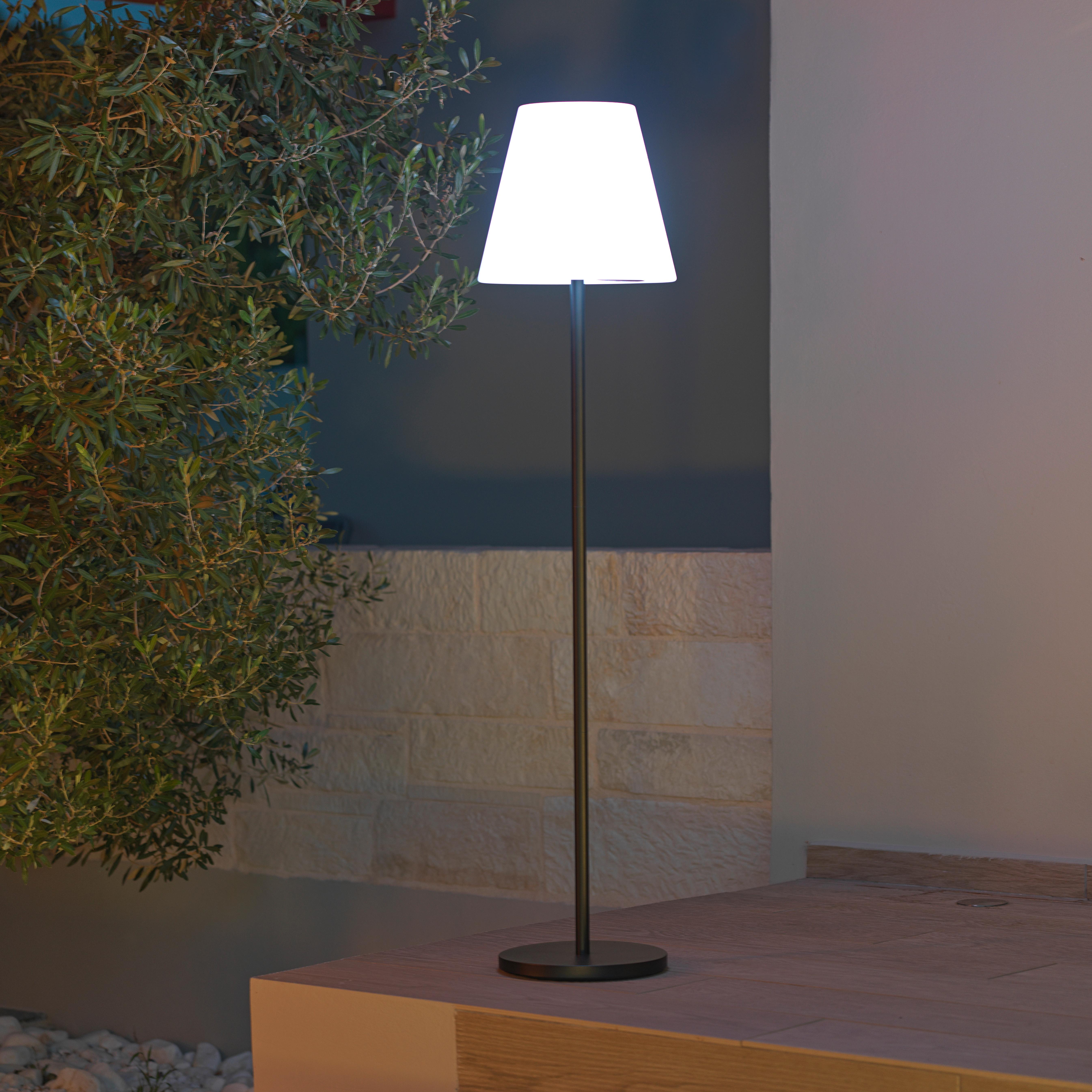 Solární Svítidlo Laureen - bílá/černá, Moderní, kov/plast (34/150cm) - Premium Living