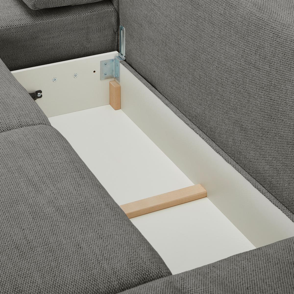 Wohnlandschaft Vouge Grau U: 283x371x208 Cm - Buchefarben/Schwarz, KONVENTIONELL, Textil (283/371/208cm) - Livetastic