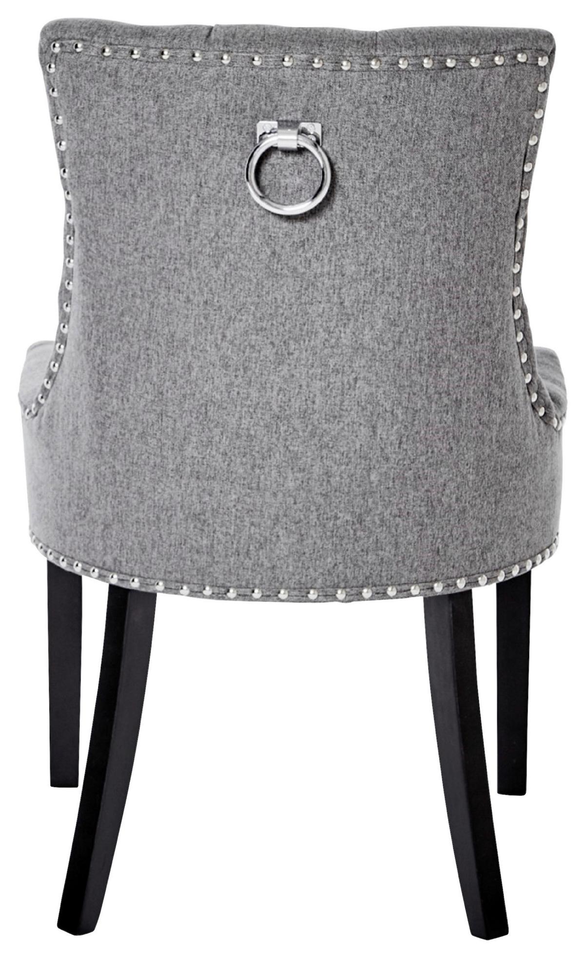 Stuhl Savik Devon Grau/schwarz B: 56 Cm - Schwarz/Grau, MODERN, Holz/Textil (56/62,5/91cm) - Livetastic