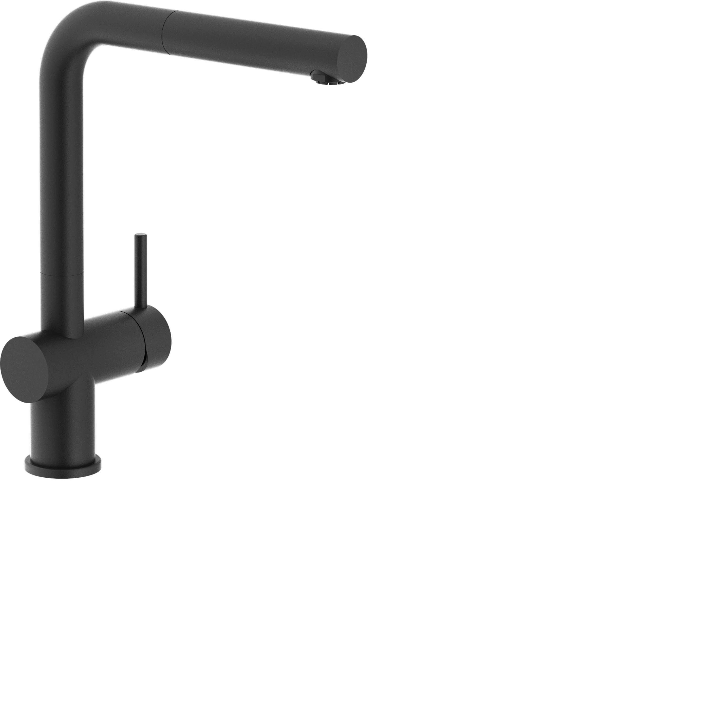 Küchenarmatur Active L Black - Schwarz, Basics, Metall (31,2cm)