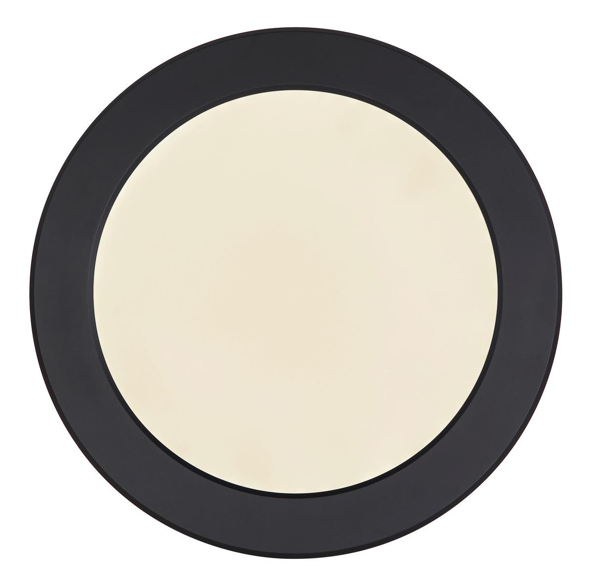 LED-Deckenleuchte Nita Ø 22 cm Fixierbare Farben - Opal/Schwarz, MODERN, Kunststoff (22/1,8cm) - Luca Bessoni