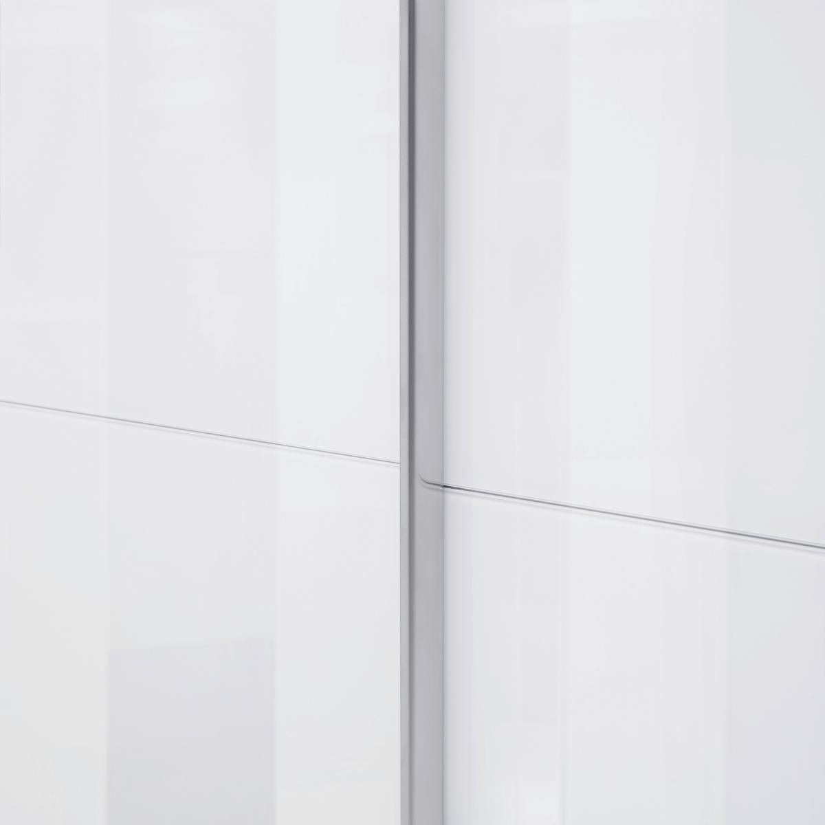 Šatníková skriňa FIFTY - biela/chrómová, Konventionell, kov/kompozitné drevo (300/222/66cm) - Premium Living