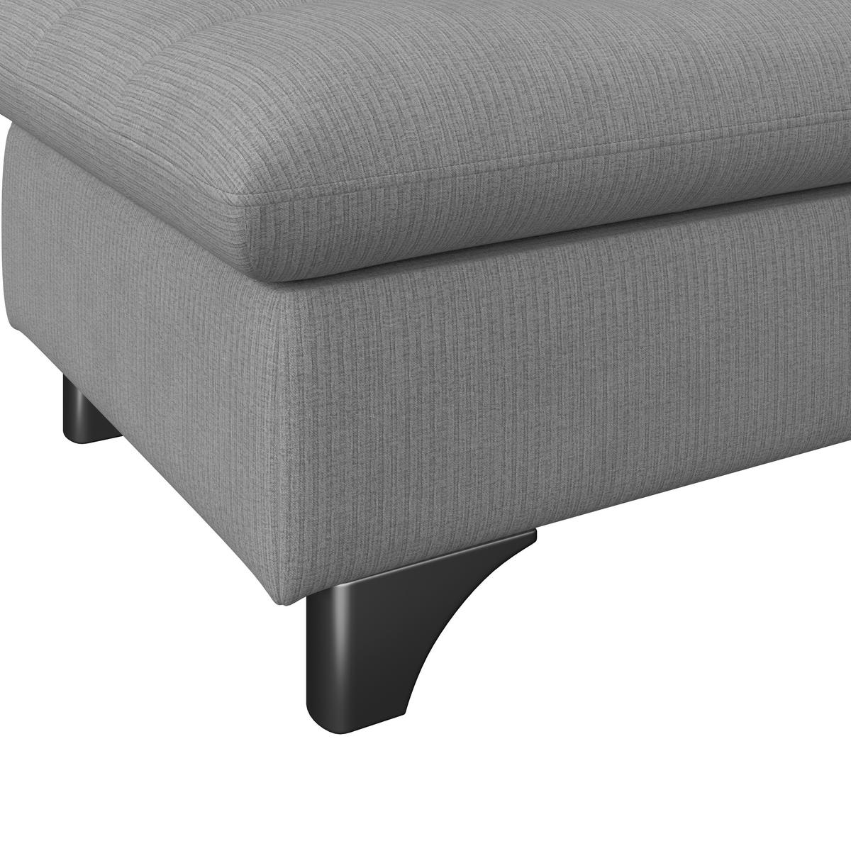 Hocker Gemini Dunkelgrau, B: 108cm - Chromfarben/Dunkelgrau, KONVENTIONELL, Textil (108/46/108cm)