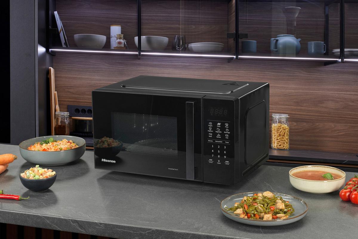 MIKROWELLE 700W, 20 Liter - Schwarz, Basics, Glas/Metall (45,5/26,1/32,6cm) - Hisense