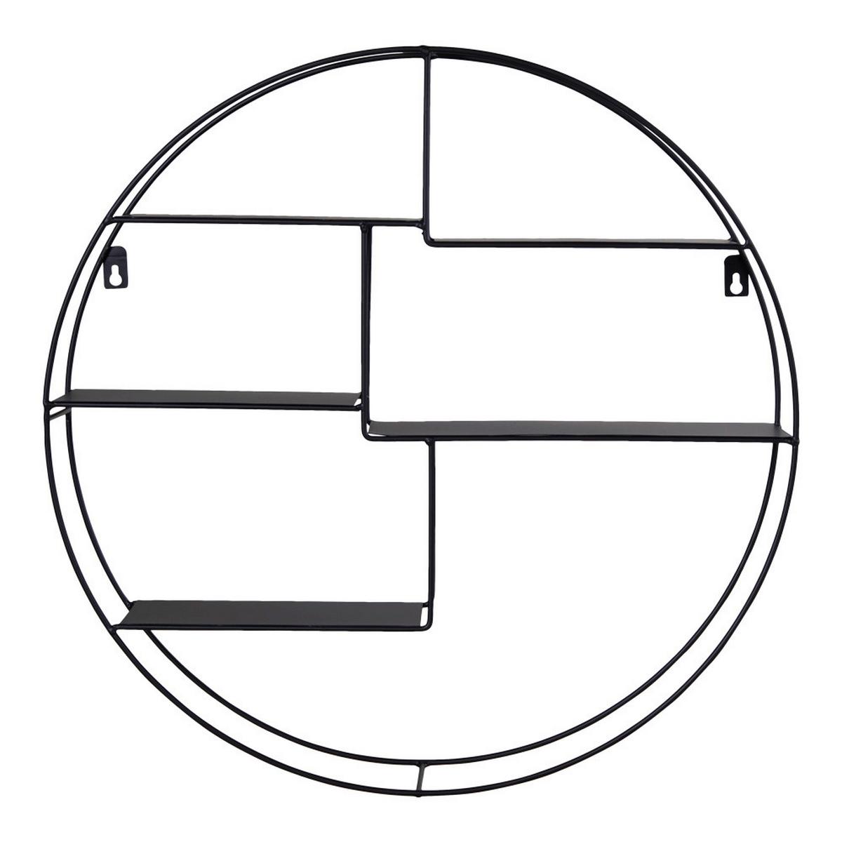 Wandregal Genk Schwarz B: 47 cm - Schwarz, Design, Metall (47/10/47cm)