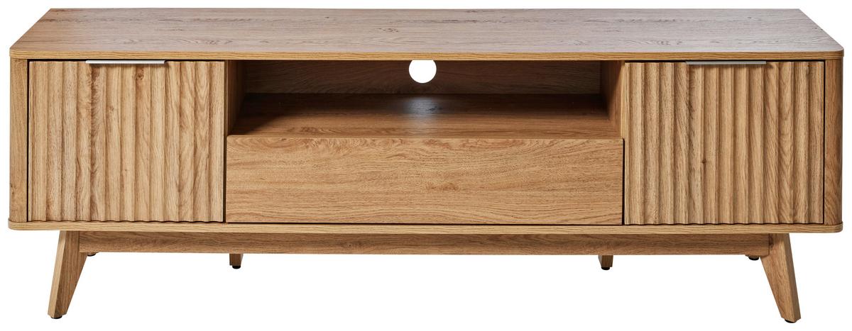Lowboard Wave TV 170 B: 169,5 cm Eichefarben - Eichefarben, MODERN, Holzwerkstoff (169,50/54,5/40cm) - Livetastic