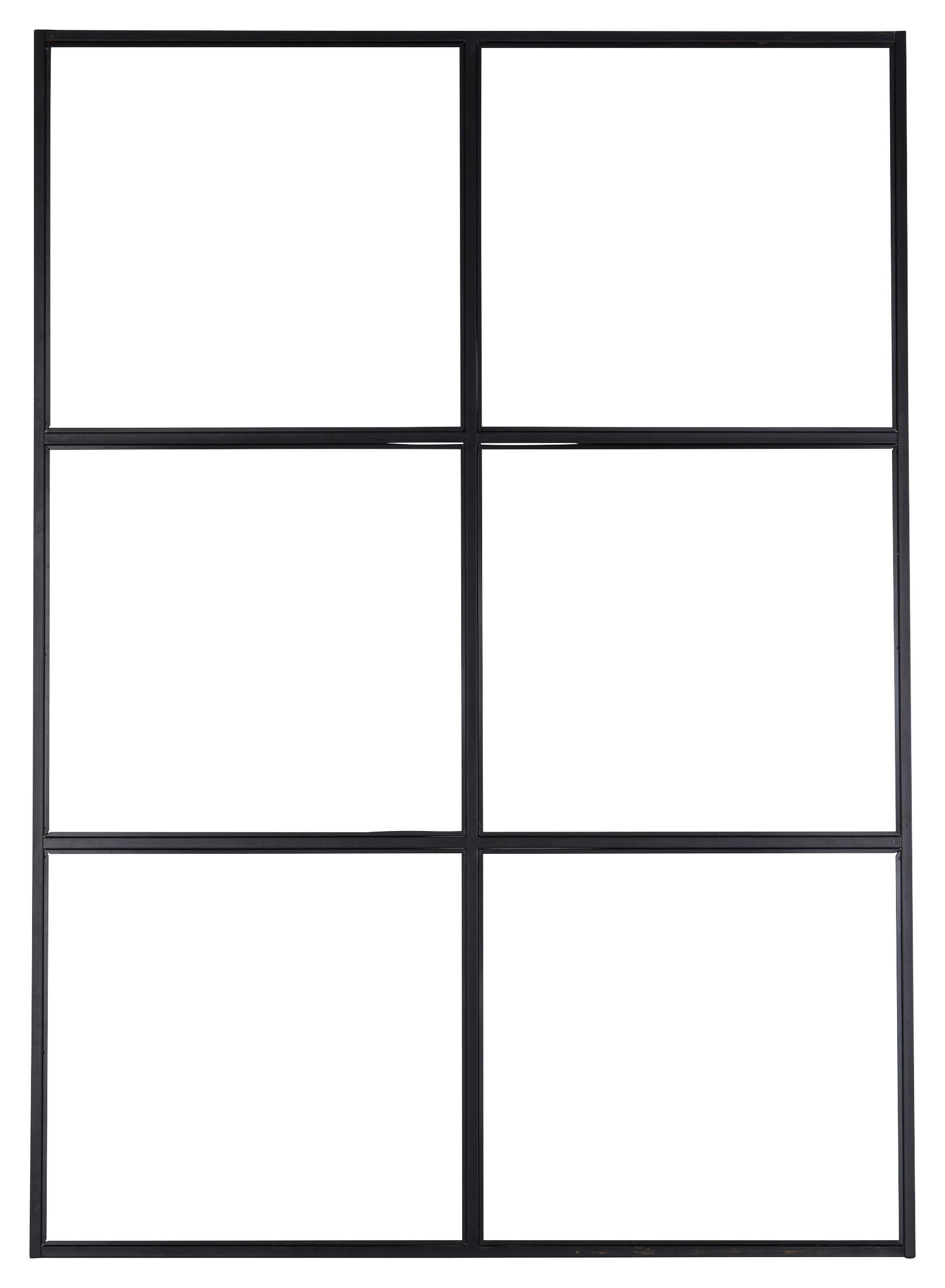 Trennwand Leif Schwarz B: 150 cm - Schwarz, MODERN, Glas/Metall (150/210/2cm) - P & B