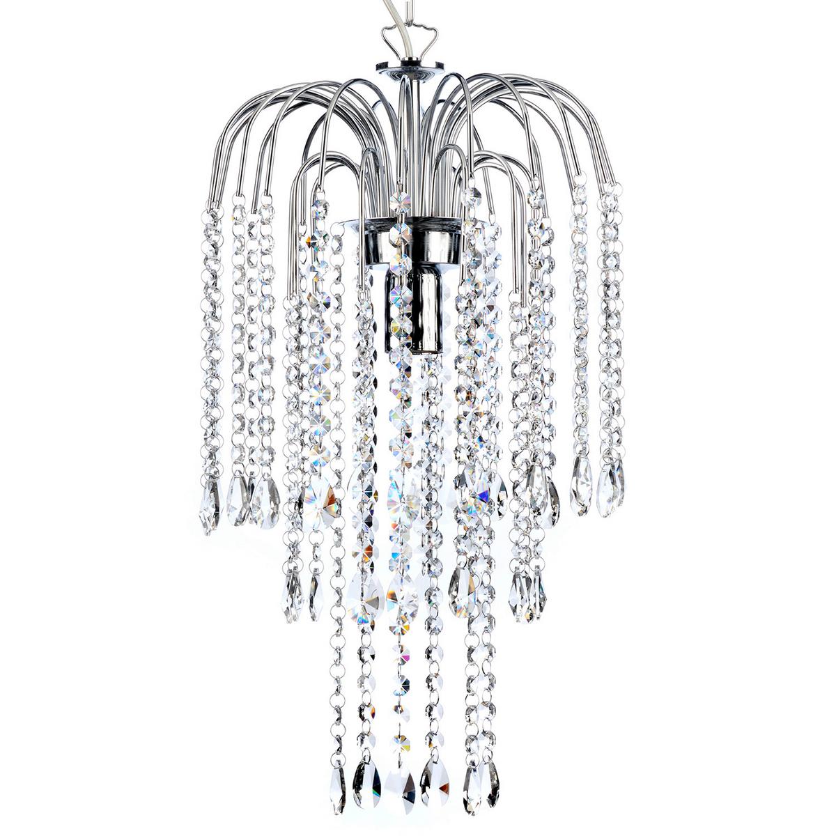 Kristall-hängeleuchte 4698/p - Chromfarben, KONVENTIONELL, Glas/Metall (30/30/100cm)