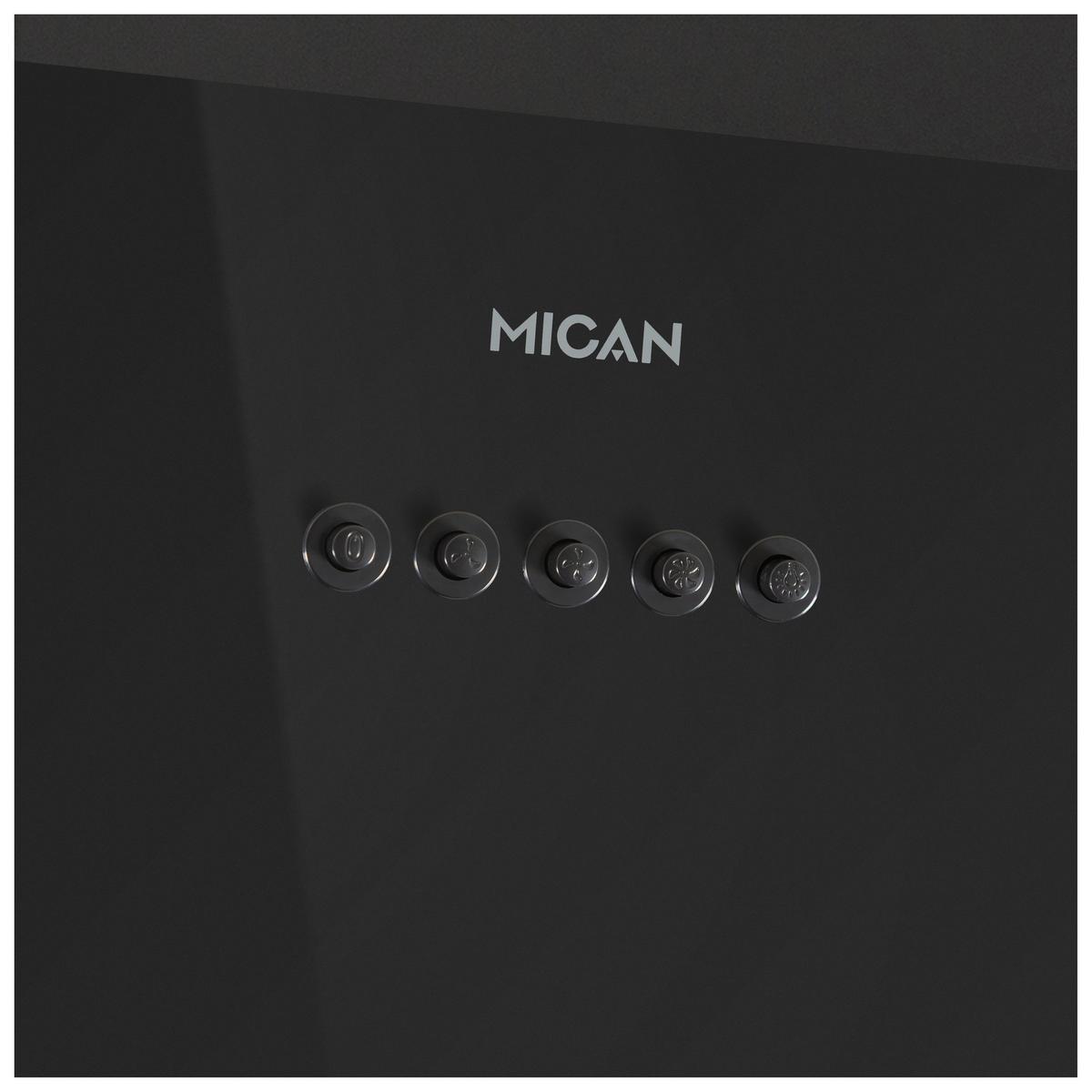 Dunstabzugshaube Kha400mofsa - Schwarz, Basics, Glas/Metall (60/60,5-88,5/31,5cm) - Mican