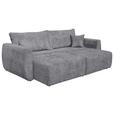 Schlafsofa Bali - Schwarz/Grau, MODERN, Holz/Textil (245/74-90/104cm) - Luca Bessoni