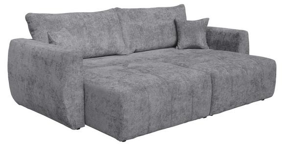 Schlafsofa Bali - Schwarz/Grau, MODERN, Holz/Textil (245/74-90/104cm) - Luca Bessoni