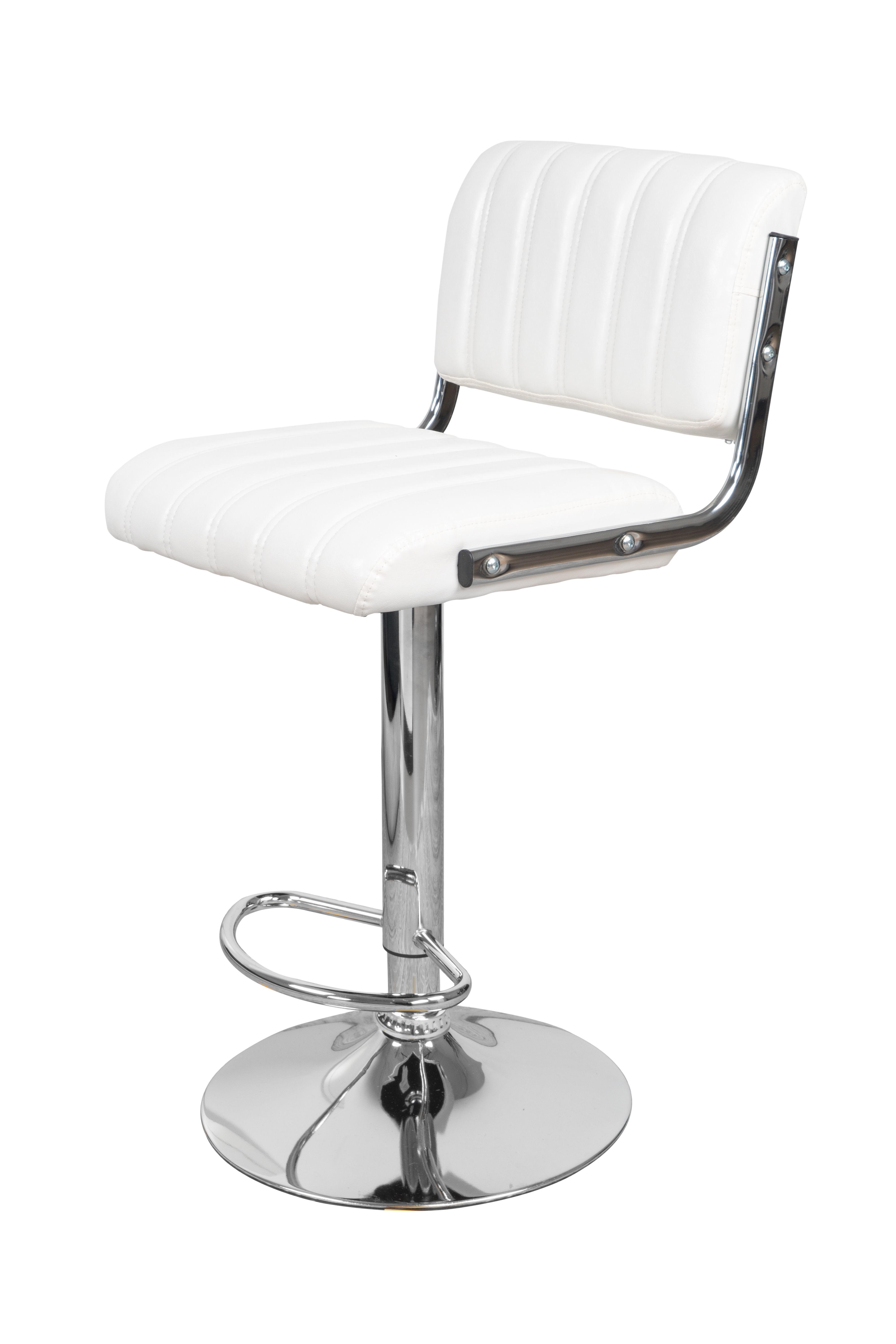 Barstuhl Midnight 725 Weiß/Silber