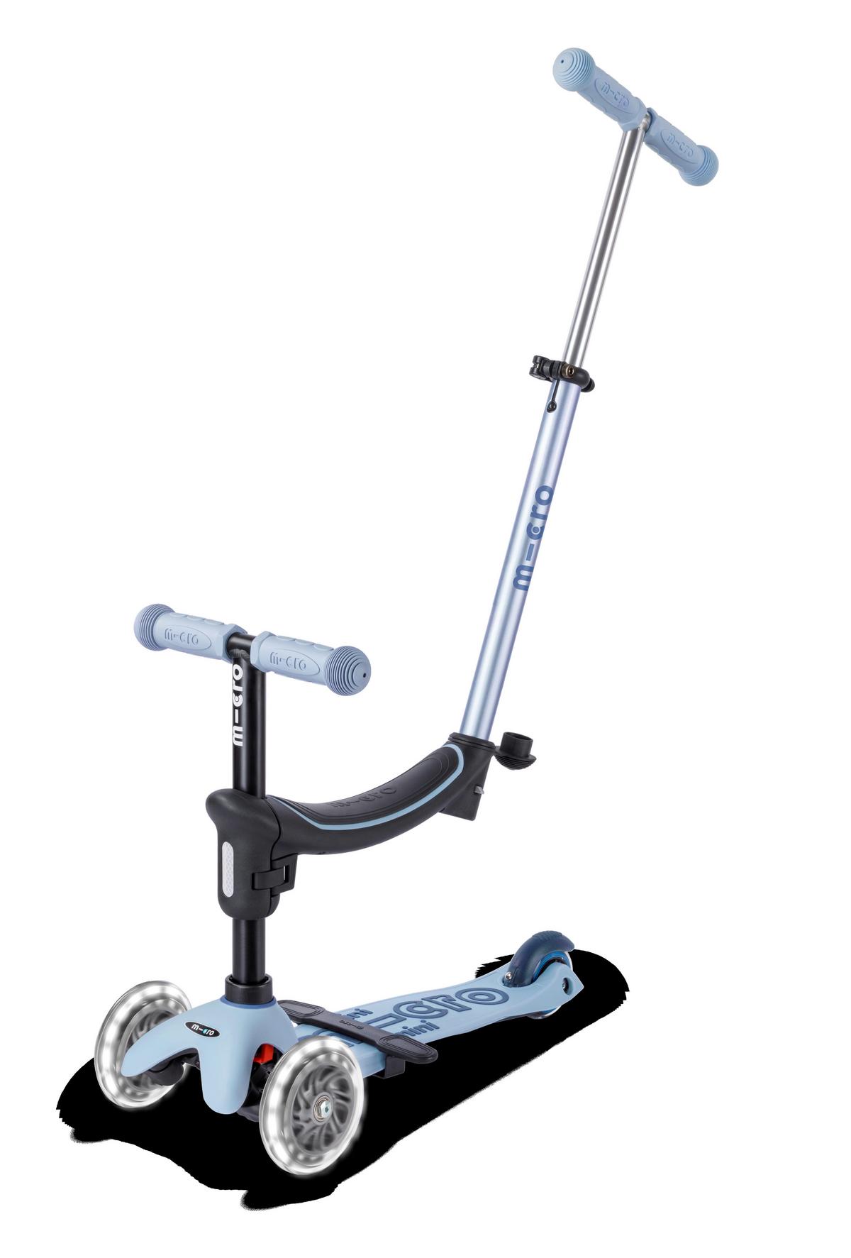 Kinderscooter Weiß/grau Mehrere Möglichkeiten - Pastellblau, Trend, Kunststoff/Metall (67/28/45-77cm) - Micro Mobility