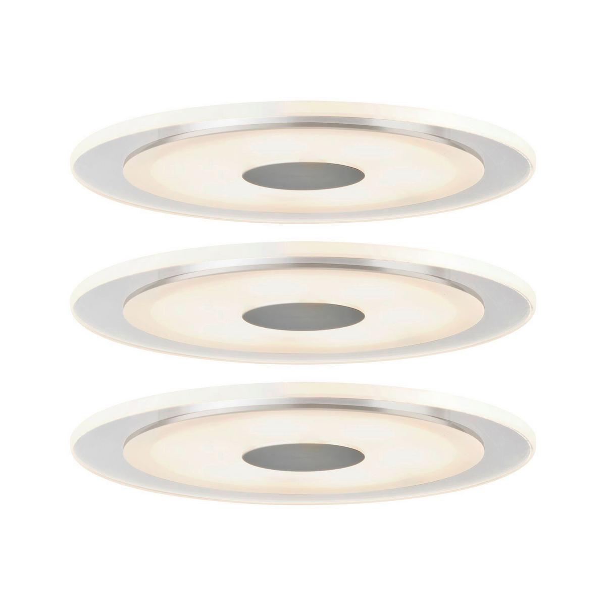 LED-Deckenleuchte 3er-Set Ø 15 cm, 1-Flammig, Rund - Basics, Metall (15cm) - Paulmann