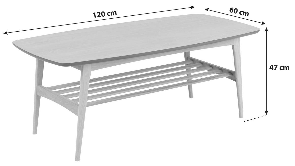 KONFERENČNÝ STOLÍK WOODSTOCK - farba duba, Design, drevo/kompozitné drevo (120/47/60cm) - Livetastic