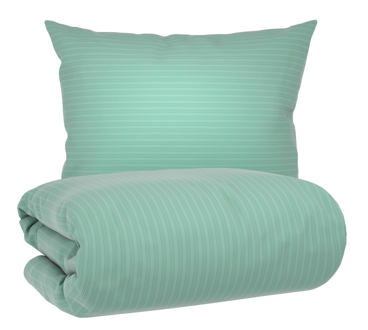 POSTEĽNÁ BIELIZEŇ CRINKLE - mätovozelená, textil (140/200cm) - Mömax