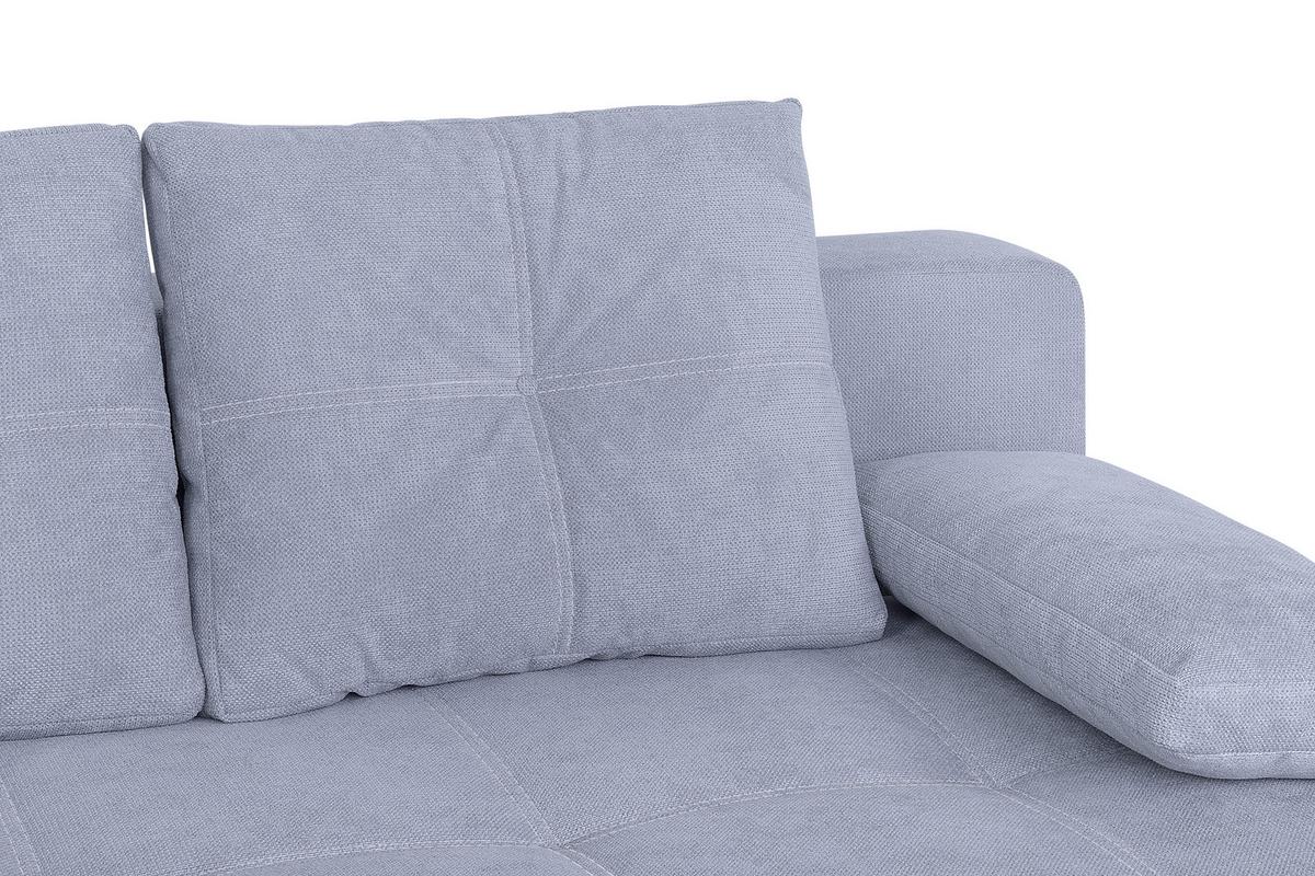 Schlafsofa mit Bettkasten Ben Grau - Chromfarben/Schwarz, Design, Holzwerkstoff/Textil (200/90/110cm) - P & B