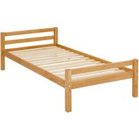 Bett Alpi Natur-/Kieferfarben 90x200cm - Naturfarben/Kieferfarben, Design, Holz (90/200cm) - MID.YOU