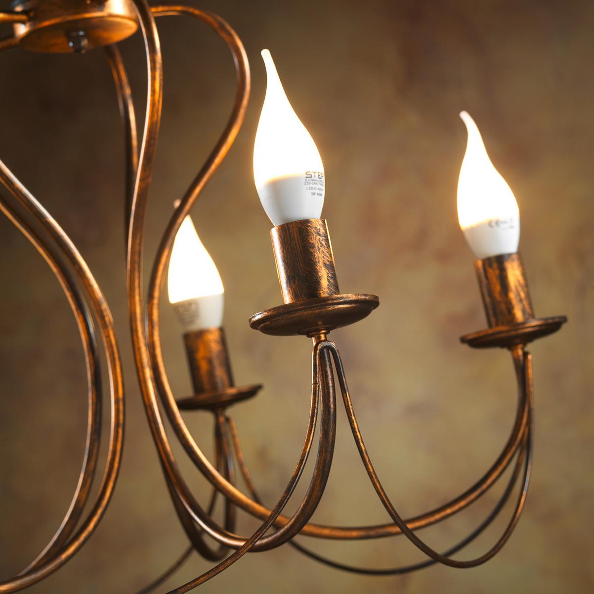 Kronleuchter 4236/5b - Bronzefarben, Basics, Metall (55/105cm)