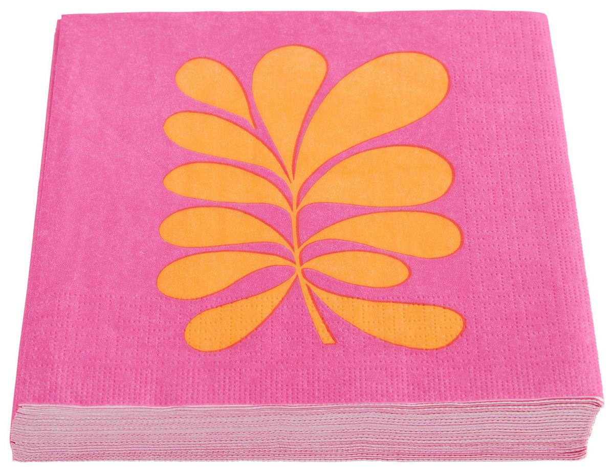 SERVÍTKA KAI - oranžová/pink, papier (33/33cm)
