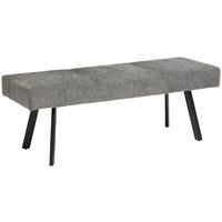 Sitzbank Paros Ohne Lehne Anthrazit, B: 140 Cm - Anthrazit/Schwarz, KONVENTIONELL, Textil/Metall (140/49/47cm) - MID.YOU