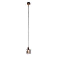 Pendelleuchte Fumoso - Schwarz/Naturfarben, Design, Glas/Metall (13/120cm) - Näve