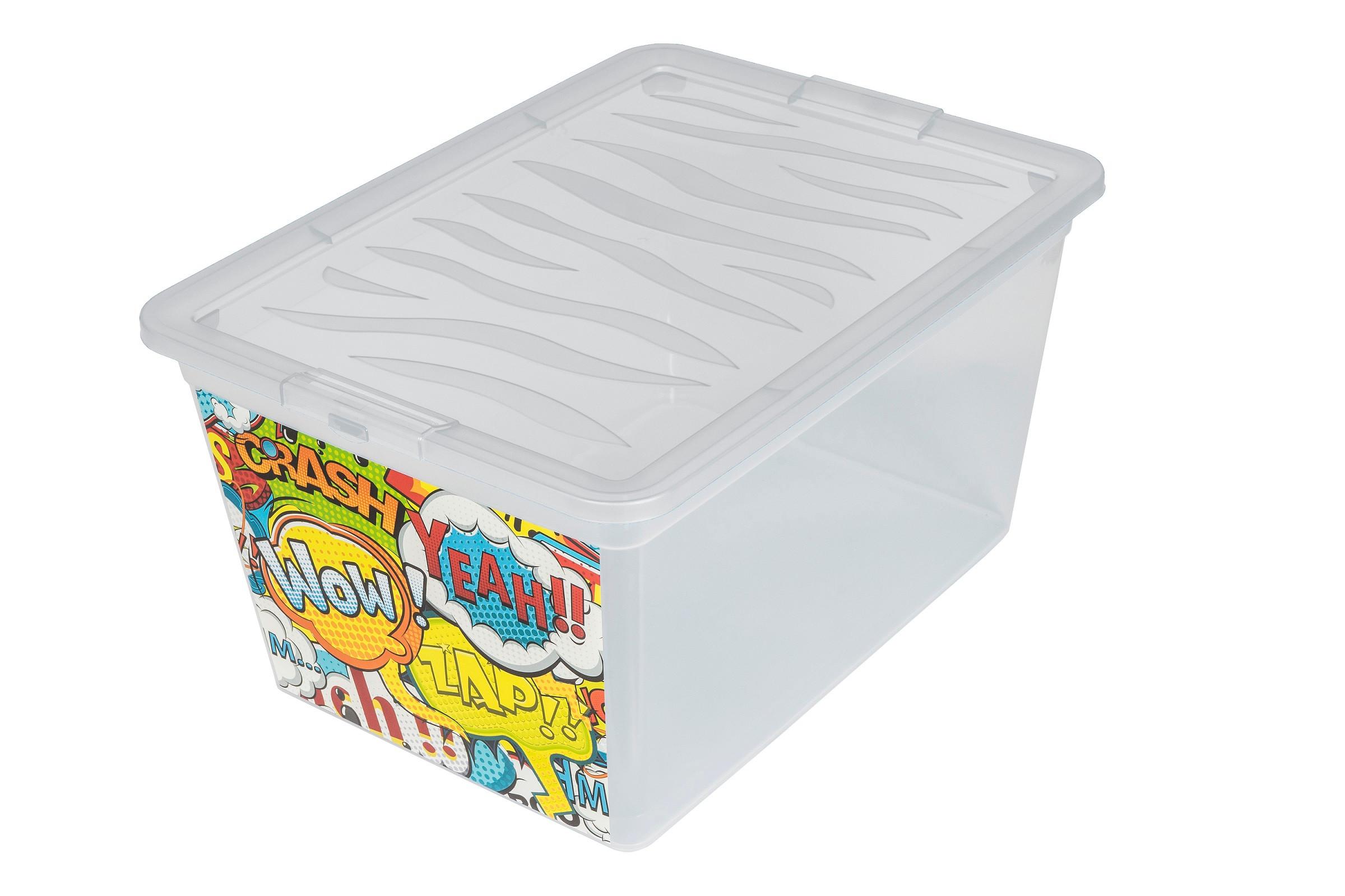 Aufbewahrungsbox Regenbogen Kunststoff 38,4x19,9x28,3 cm - Multicolor, KONVENTIONELL, Kunststoff (38,4/19,9/28,3cm)