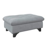 Hocker Gemini Grau, B: 108cm - Chromfarben/Grau, KONVENTIONELL, Textil (108/46/108cm)